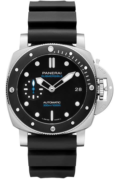 Panerai Submersible 42mm Brushed Steel Black Dial PAM00683